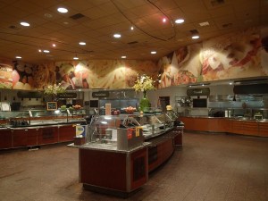 The cafeteria  (which is All-You-Can-Eat Buffet style).