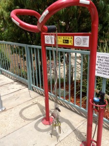 We thought this was clever...a station to fix your bike!